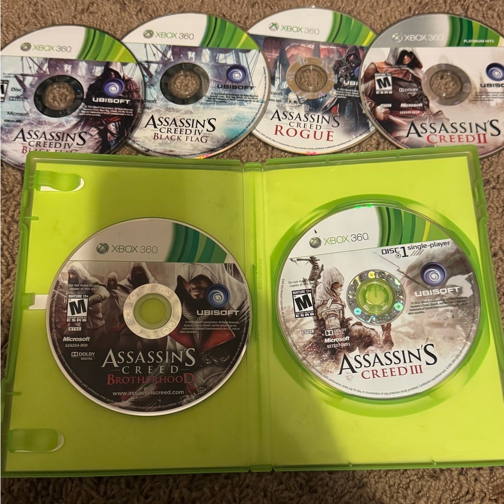 Assassin’s Creed Xbox 360 Bundle 6 Game Lot Tested- Good